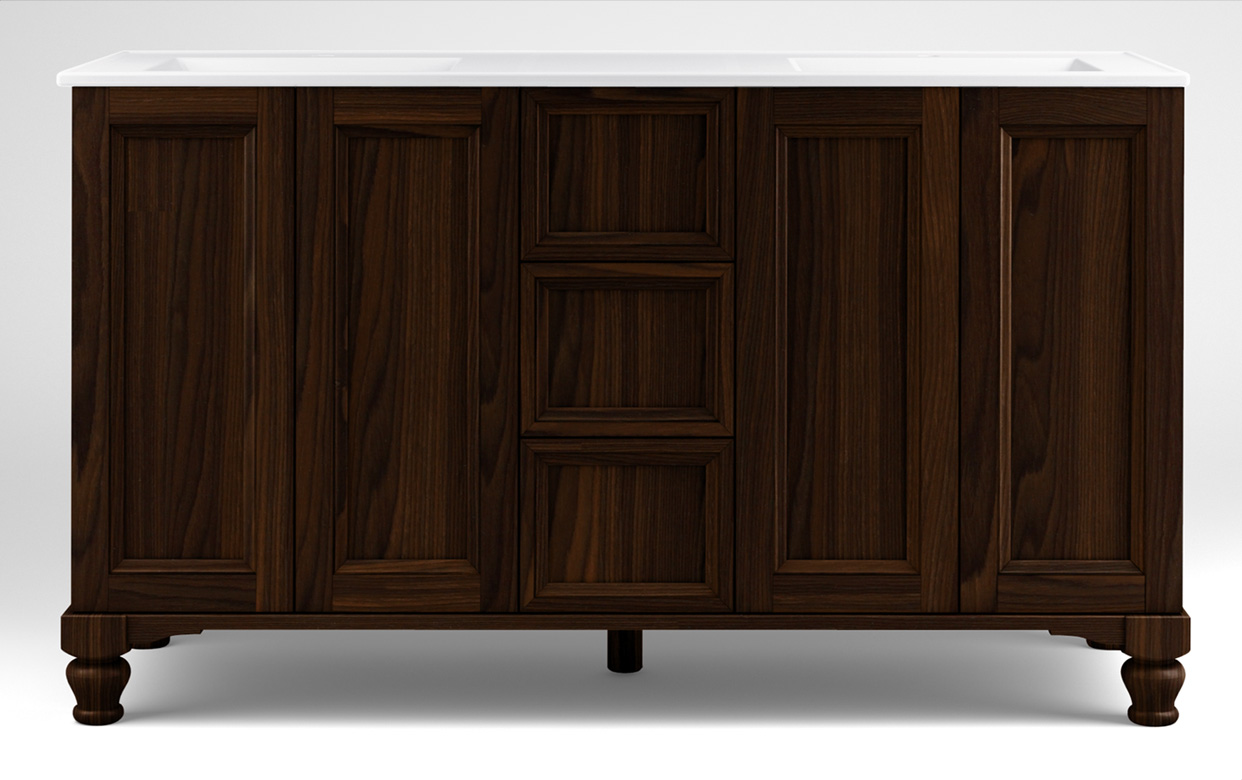 Vanity casegood 3D model — finish 01
