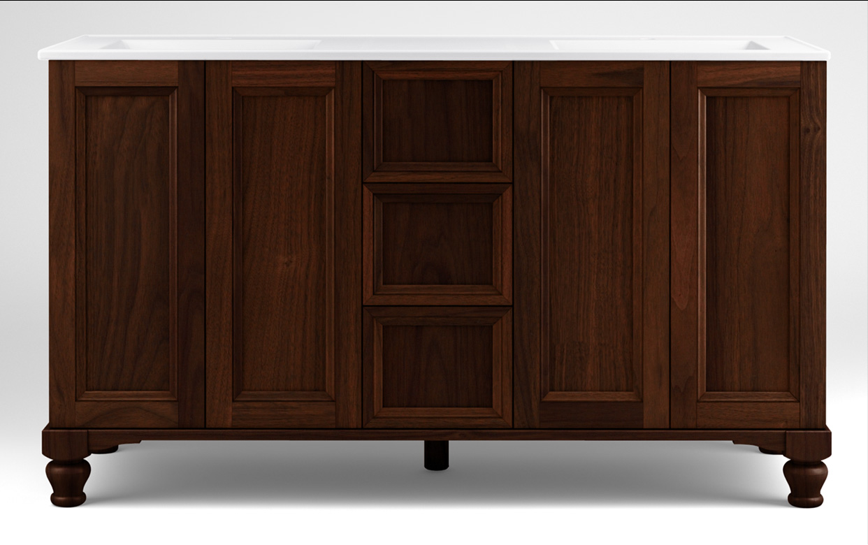 Vanity casegood 3D model — finish 03