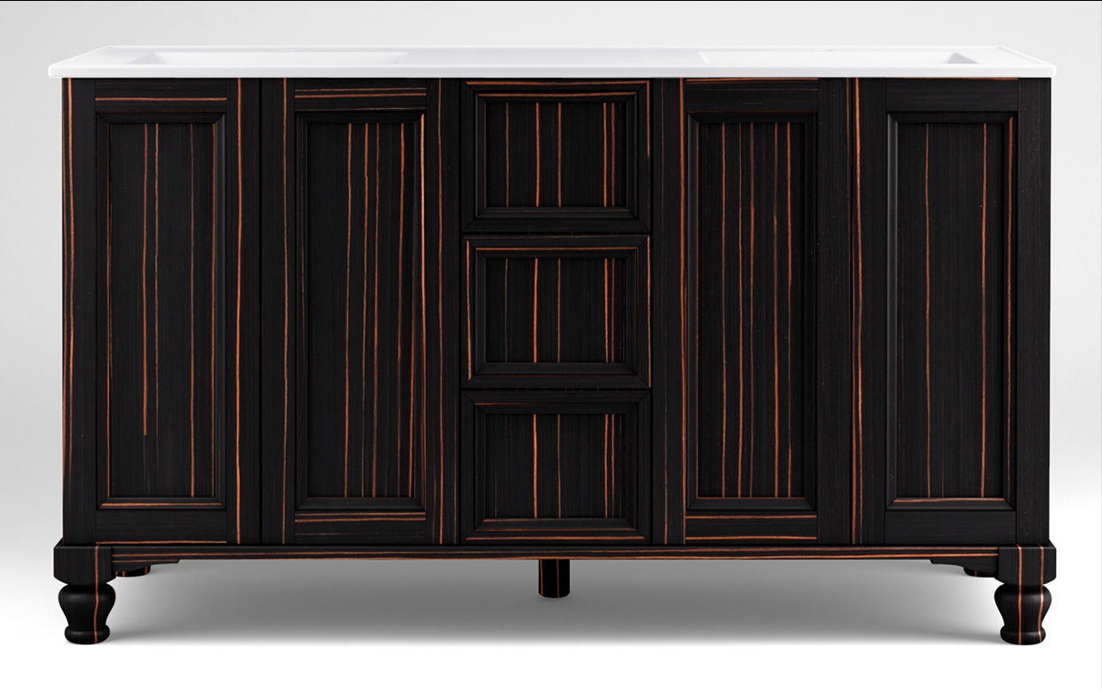 Vanity casegood 3D model — finish 04