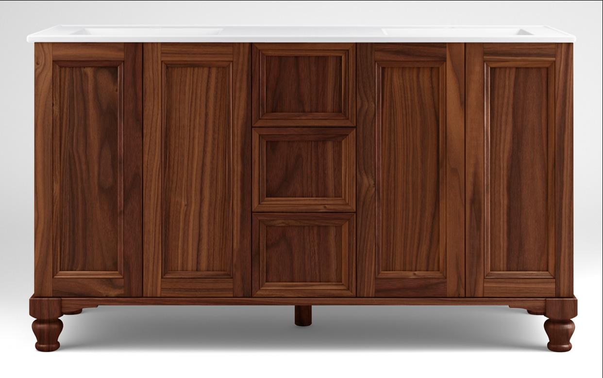 Vanity casegood 3D model — finish 06