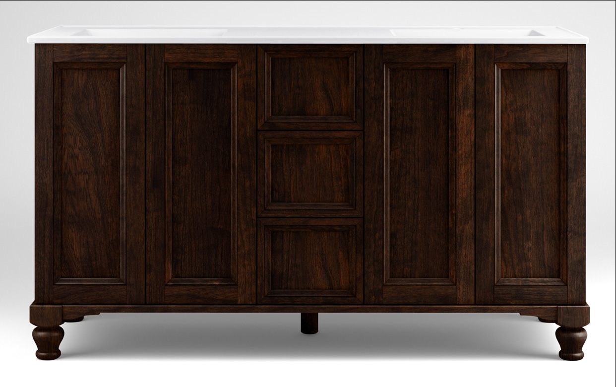 Vanity casegood 3D model — finish 07